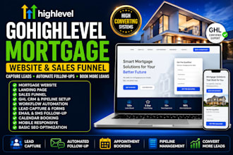 gohighlevel mortgage website ghl mortgage broker landing page ghl sales funnel