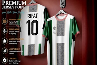 design a professional custom football jersey