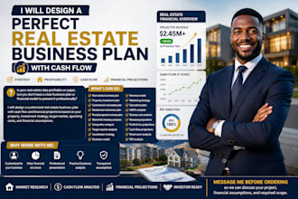 design a perfect real estate business plan with cash flow