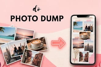 design aesthetic instagram photo collages and photo dumps