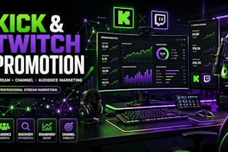 promote your kick and twitch stream with professional stream