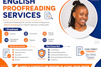 professionally proofread and edit your english documents