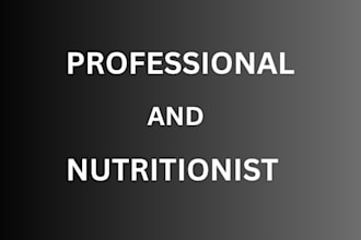create personalized nutrition and healthy meal plans