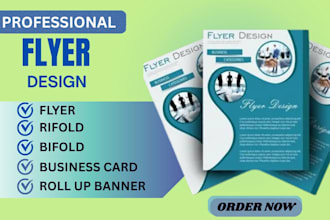 design professional custom flyer, business flyer or marketing flyer in 24 hours