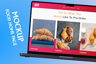 sweet cake bakery website UI UX design