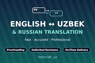 translate english to uzbek and russian documents
