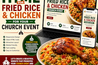 do html for fried rice and chicken for your church event