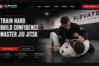 redesign squarespace jiu jitsu gym website bjj academy class booking gymnastics