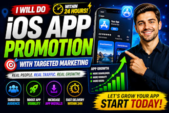 do ios app promotion with targeted marketing within 24 hours