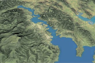 create 3d terrain, cgi landscape rendering, topography design, elevation data