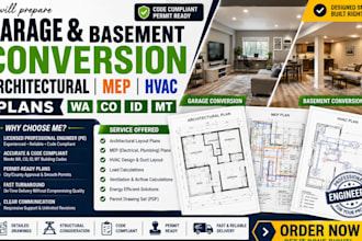 prepare complete adu residential architectural mep, hvac, site plans ca tx or nv
