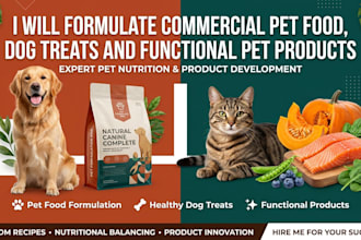 commercial pet food, dog treats and functional pet products