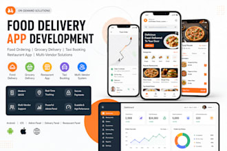 build food delivery app, food ordering app, grocery app and taxi booking app