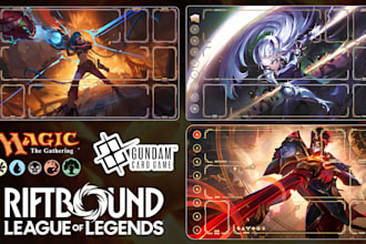 design custom mtg, pokemon, tcg playmat, edh commander art, deskmat, fantasy art
