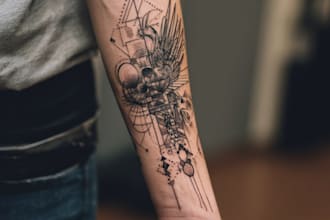 design a modern and minimalist tattoo design