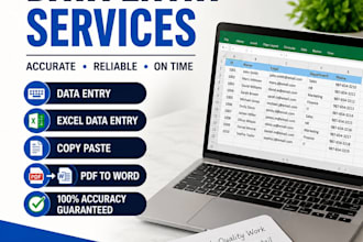 any type of data entry , typing work ,keeping track of data