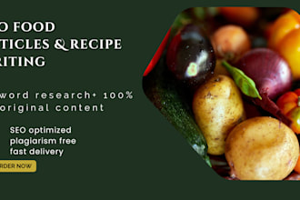 write SEO food blog articles and recipe posts