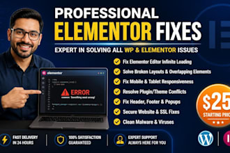 fix elementor bugs errors and responsive issues