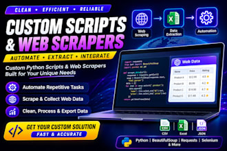 write custom scripts and web scrapers