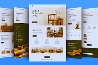 build squarespace furniture maker website home decor woodworking store website