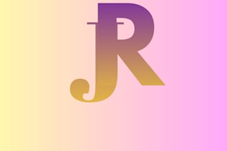 design minimalist monogram lo logo with luxury gradient