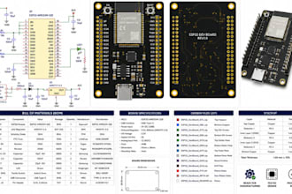 design pcb for arduino esp32 or stm32 with schematic and geber files