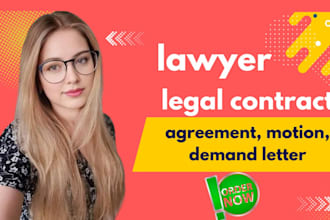 draft legal motions, legal complaints, lawsuits, contracts and legal letters