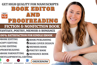 developmental editor, proofread poetry, memoir, fiction and non fiction book