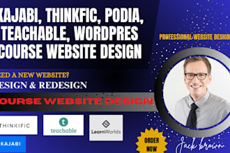 design kajabi sales page, kajabi landing page website for kajabi online course