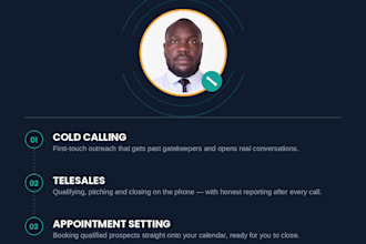 cold calls, telesales and appointment setting for b2b b2c