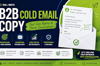 write b2b cold emails and email sequences
