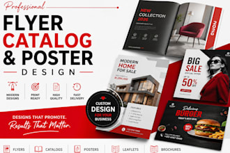 design flyer catalog and poster for your business