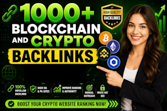 provide thousand plus blockchain crypto quality backlinks