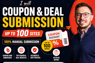 manually submit coupon code and deal upto top 100 coupon submission site