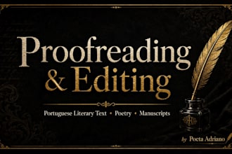 proofread and edit your portuguese literary text
