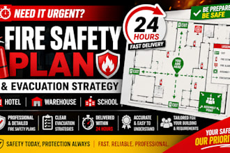design hotel warehouse school fire safety plan and evacuation strategy in 24hrs
