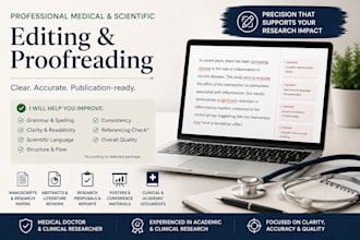 edit and proofread your medical or scientific manuscript