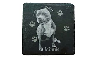 create custom laser engraved slate coasters for your business or gifts