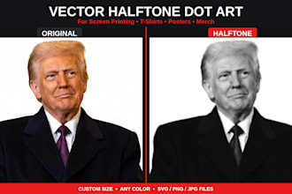 convert image to halftone dots suitable for screen printing
