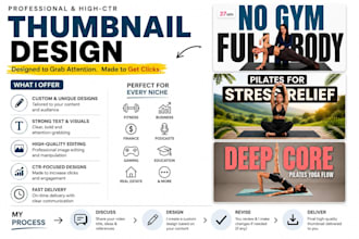 design an eye catching youtube thumbnail that gets clicks