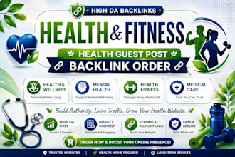 build powerful health backlink from premium guest post sites