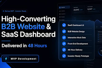 build a responsive saas dashboard or b2b website prototype