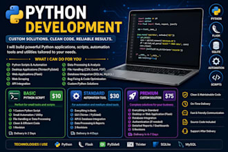 custom python scripts and desktop applications