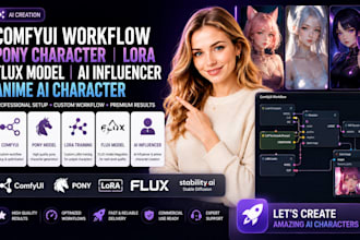 comfyui workflow pony character lora flux model ai influencer anime ai character