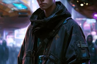 sci fi character illustration or sci fi character