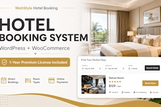 setup a professional hotel booking system with woocommerce