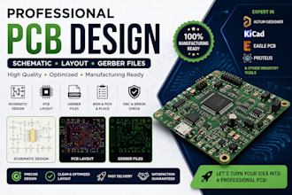 design professional pcb, schematic, layout and gerber files