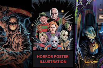 do horror illustration metal band album cover horror movie poster horror t shirt