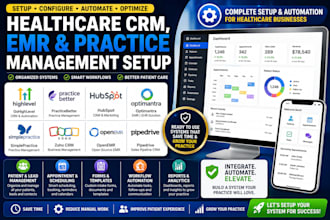 do ghl practicebetter hubspot optimantra simplepractice zoho openemr pipedrive