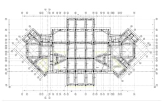 structural drawing for reinforced concrete building, load bearing calculations